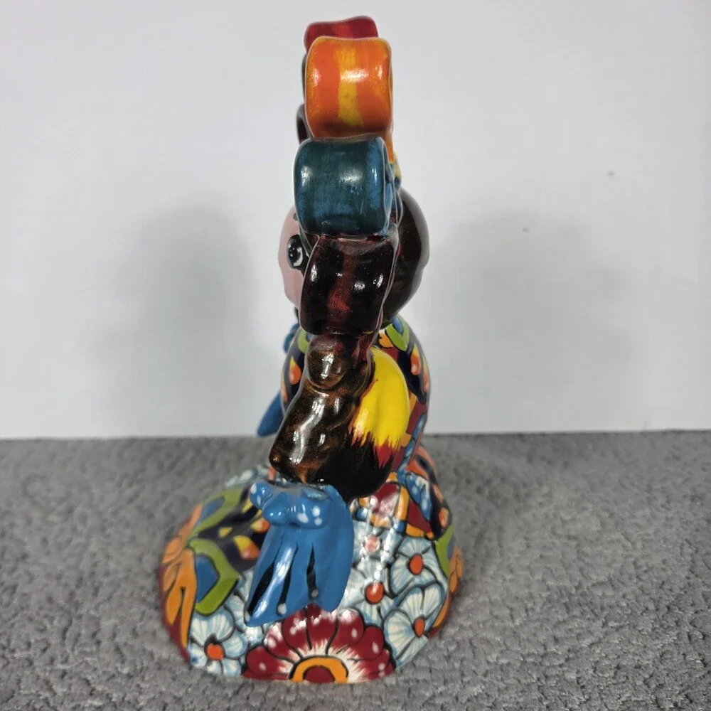 Talavera Pottery Hand Painted Lele Doll Figurine Mexican Art 8.5x4.5x5 Inches